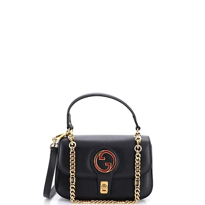 Pre-Owned Gucci Small Blondie Nm Chain Top Handle Bag Leather