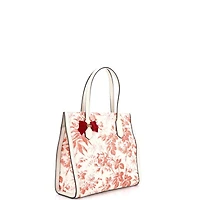 Pre-Owned Gucci Medium Gg Ribbon Tote Coated Printed Canvas