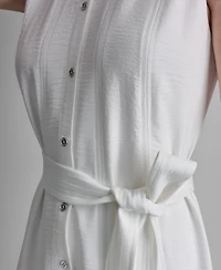 Dkny Women's Sleeveless Belted Midi Dress