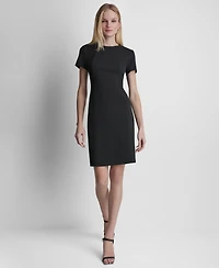 Dkny Women's Short-Sleeve Crewneck Dress