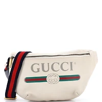 Pre-Owned Gucci Medium Logo Belt Bag Printed Leather