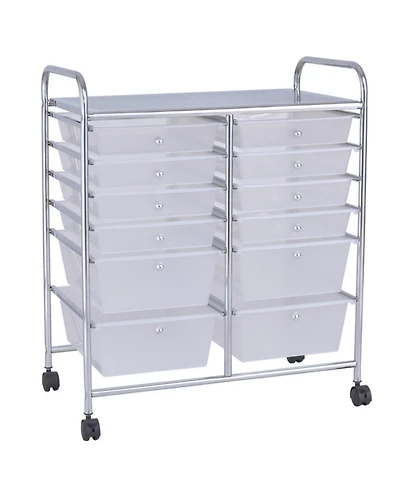 Gouun Metal Frame Multi-Tier Rolling Storage Bin Organizer