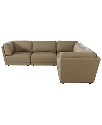 Versa 5-Pc. L-Shape Leather Sectional