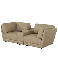 Versa 3-Piece Leather Console Sofa