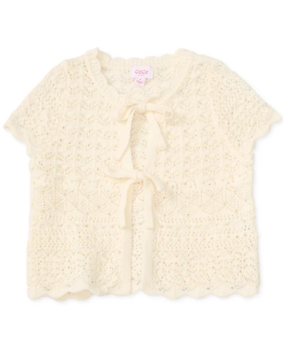 Cece Girls/Bernard Chaus Inc Girls' 7-16 Short-Sleeve Shrug