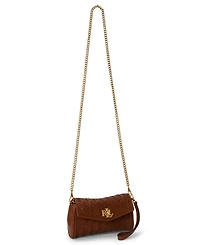 Lauren Ralph Lauren Tanner Woven Leather Mini Crossbody Handbag