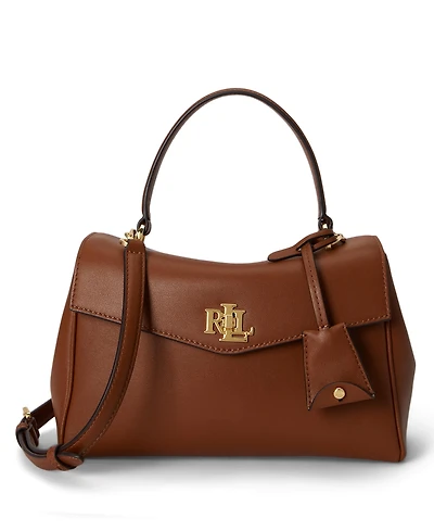Lauren Ralph Lauren Farrah Leather Small Satchel Handbag