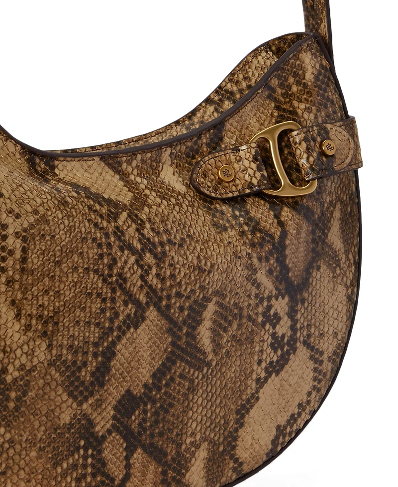 Lauren Ralph Lauren Tasha Embossed Leather Medium Shoulder Handbag