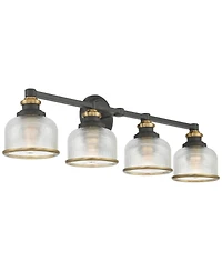 Possini Euro Design Possini Euro Poway 33" Wide and Glass 4-Light Bath Light