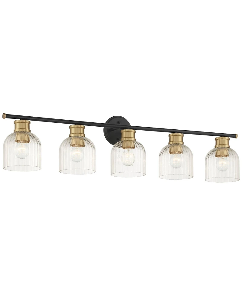 Stiffel Lana 40" Wide and Warm Brass 5-Light Bath Light