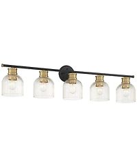 Stiffel Lana 40" Wide and Warm Brass 5-Light Bath Light