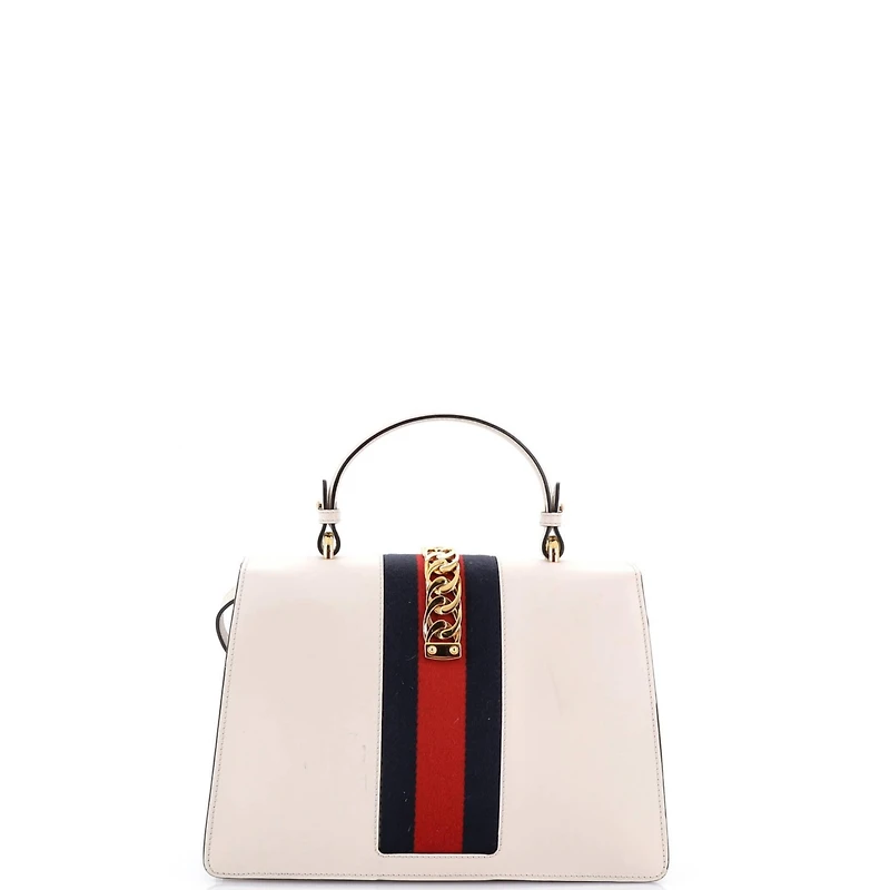 Pre-Owned Gucci Large Sylvie Top Handle Bag Leather