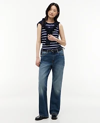 Tommy Hilfiger Women's Tie-Detail Sleeveless Cotton Top