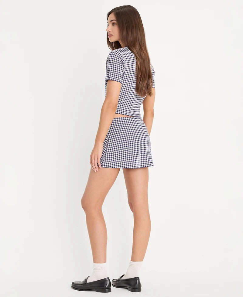 Good American Women's Viscose-Blend Sweater Mini Skort