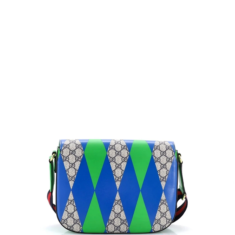 Pre-Owned Gucci Large Horsebit 1955 Shoulder Bag Printed Gg Coated Canvas