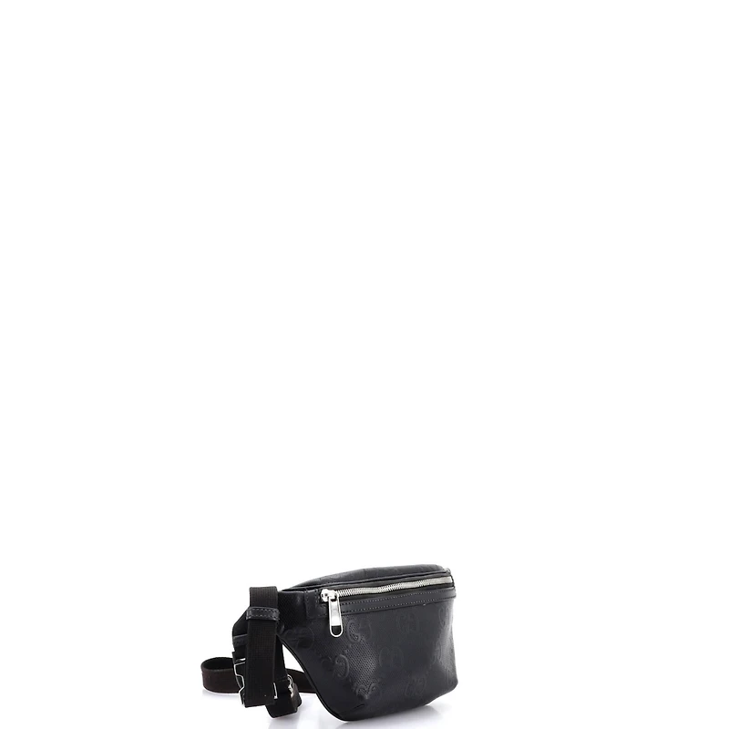 Pre-Owned Gucci Small Belt Bag Gg Embossed Perforated Leather
