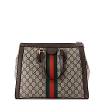 Pre-Owned Gucci Medium Ophidia Top Handle Tote Gg Coated Canvas