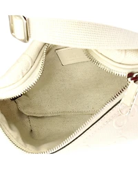 Pre-Owned Gucci Small Belt Bag Gg Embossed Perforated Leather