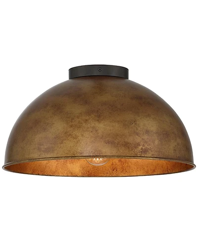 Possini Euro Design Possini Euro Julian 16 Wide Rustic Bronze 3-Light Ceiling Light
