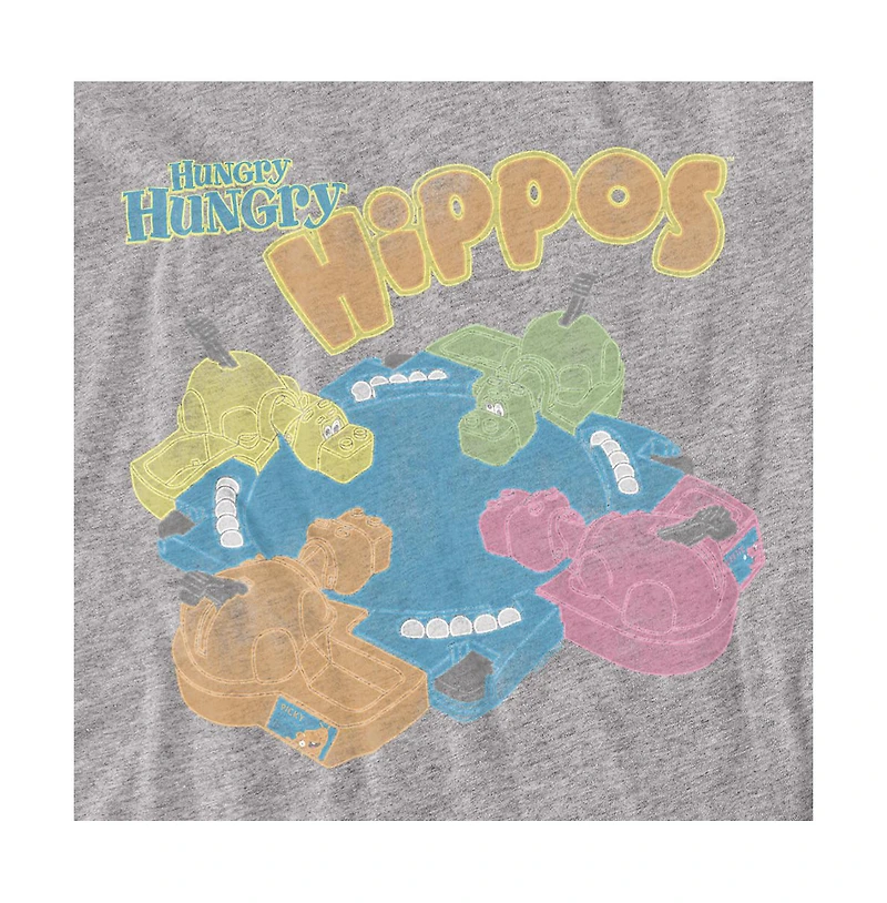 Logovision Men's Hungry Hippos Time to Play T Shirt