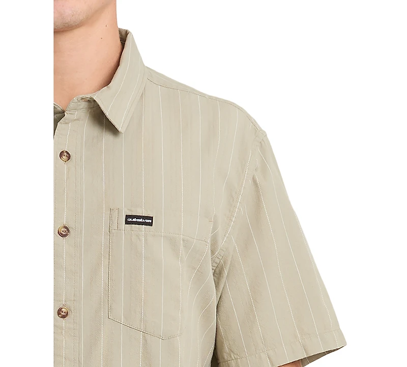 Quiksilver Men's Dobby Stripe Short-Sleeve Shirt