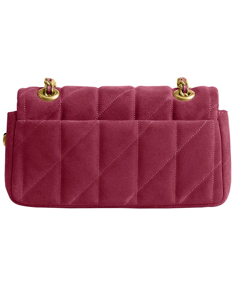Coach Quilted Tabby Small Suede Shoulder Bag 20
