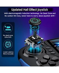 ECHTPeak Switch Controller for Switch/Switch Oled, Hall Effect One-Piece Joypad Controller, Switch Remote with Turbo and Dual Motor Vibration