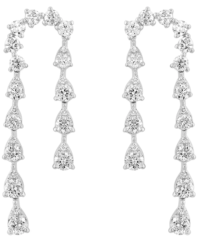 Effy Collection Lab Grown Diamond Drop Earrings (1-1/6 ct. t.w.) in 14k White Gold