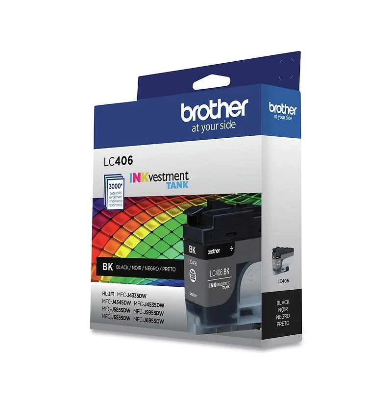 Brother LC406BKS INKvestment 3,000 Page-Yield