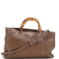 Pre-Owned Gucci Large Bamboo Shopper Tote Leather