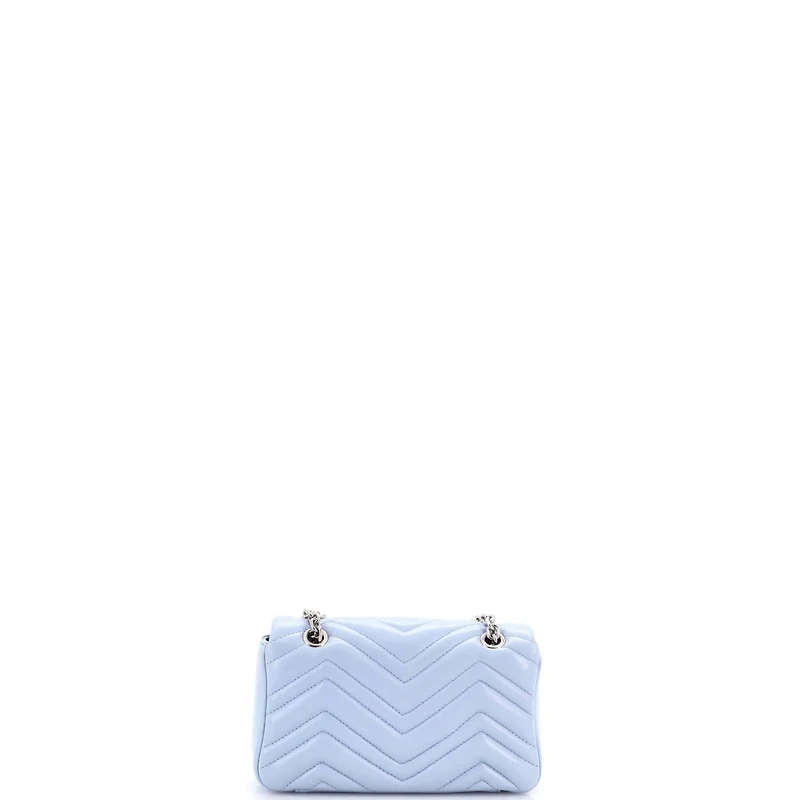 Pre-Owned Gucci Mini Gg Marmont Flap Bag Matelasse Leather
