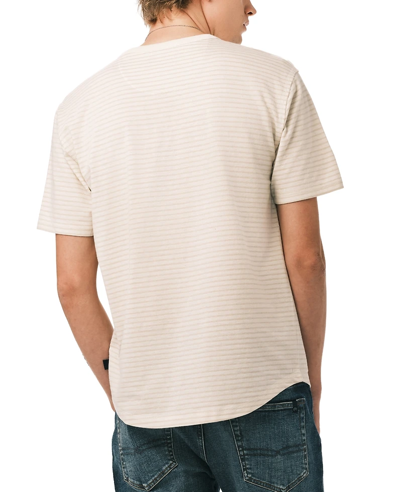 Buffalo David Bitton Men's Striped Short-Sleeve Henley T-Shirt
