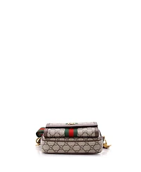 Pre-Owned Gucci Mini Ophidia Front Pocket Camera Bag Gg Coated Canvas