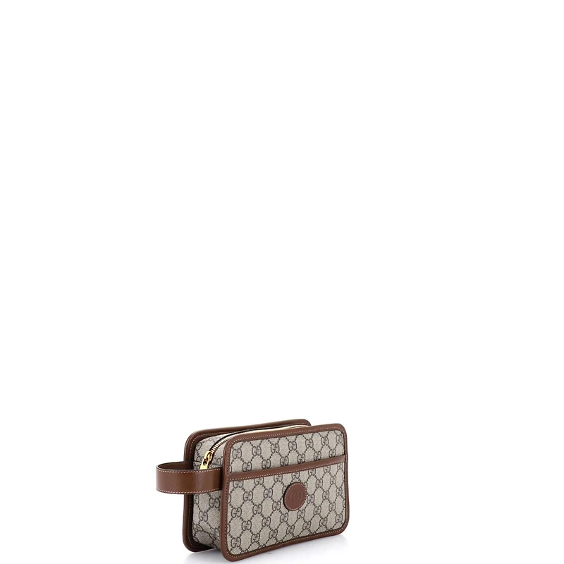 Pre-Owned Gucci Mini Interlocking G Patch Camera Bag Gg Coated Canvas