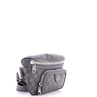 Pre-Owned Gucci Medium Ophidia Front Pocket Zip Belt Bag Gg Coated Canvas