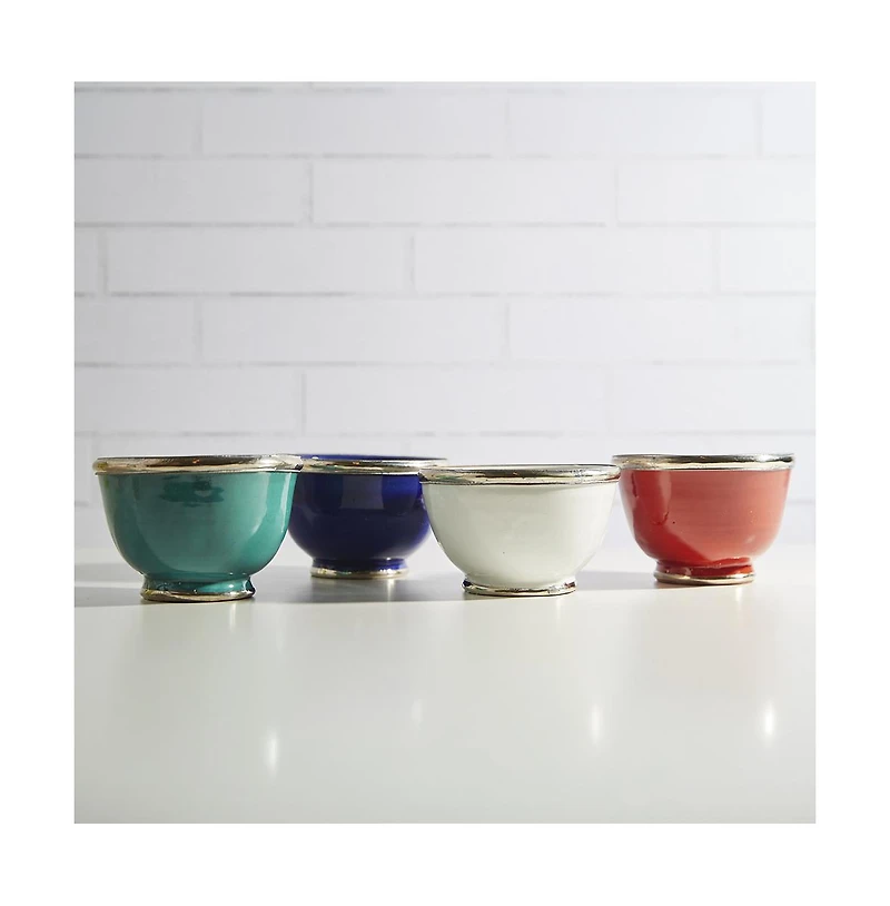 Verve Culture Moroccan Silver Rimmed Bowl
