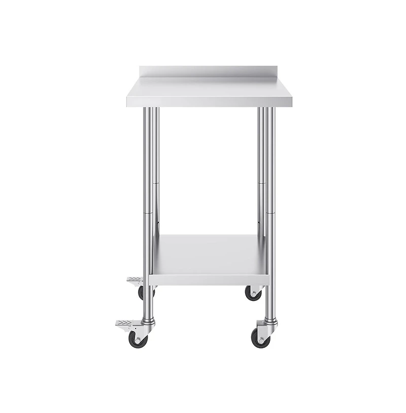 Sugift Stainless Steel Work Table 24x24x40 in Commercial Food Prep Table with Casters