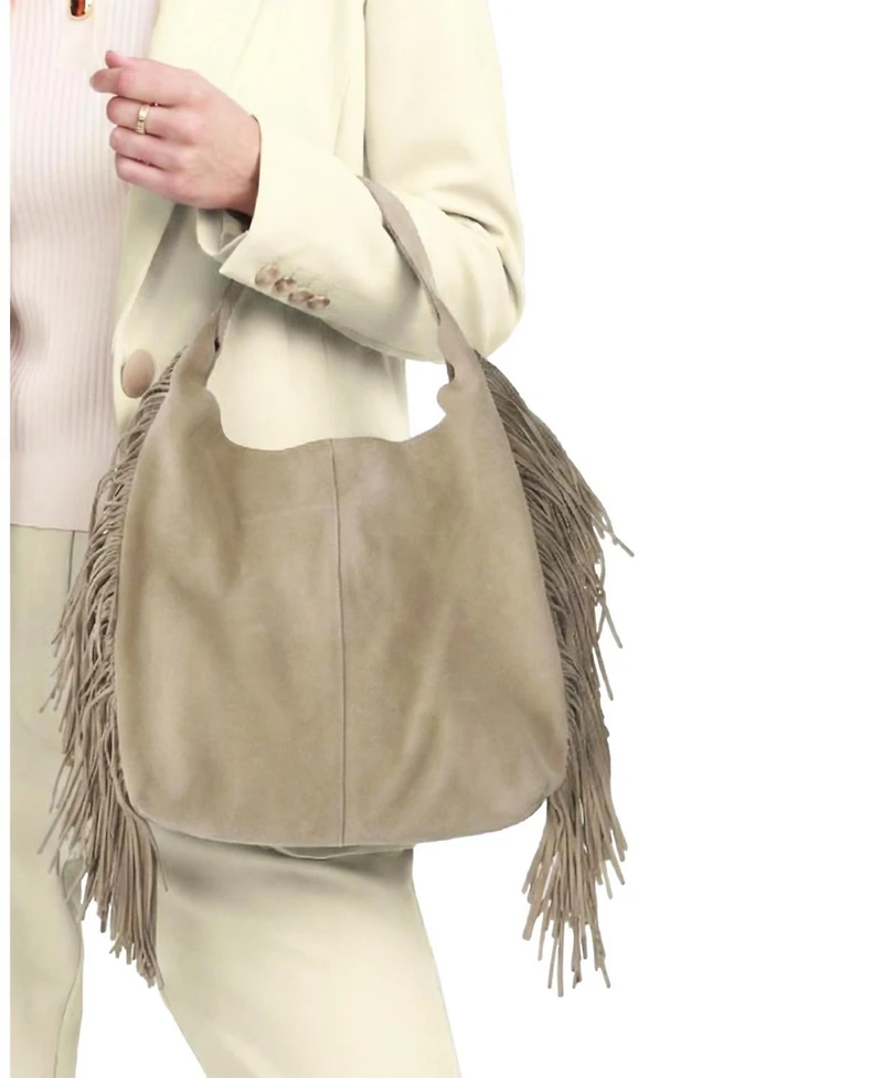 Elle Collection Suede Fringe Bag