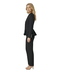 Modenaire Women's Textured Peplum Blazer