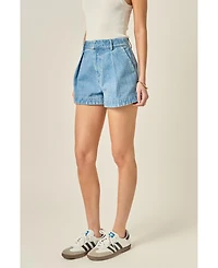 English Factory Women's High Waisted Denim Shorts
