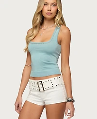 Edikted Women's Annya Sequin Cutout Knit Top