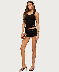 Edikted Women's Klyah Metal Pendant Ribbed Tank Top