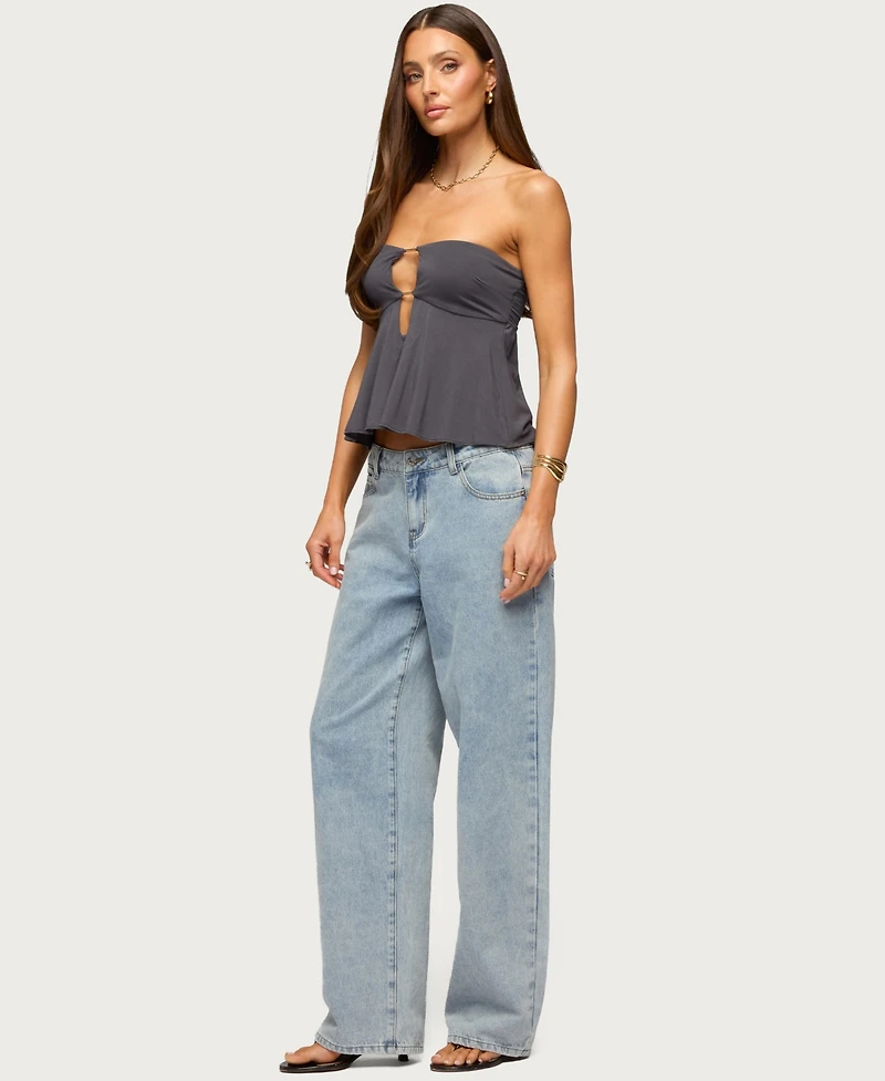 Edikted Women's Nikita Strapless Cutout Top