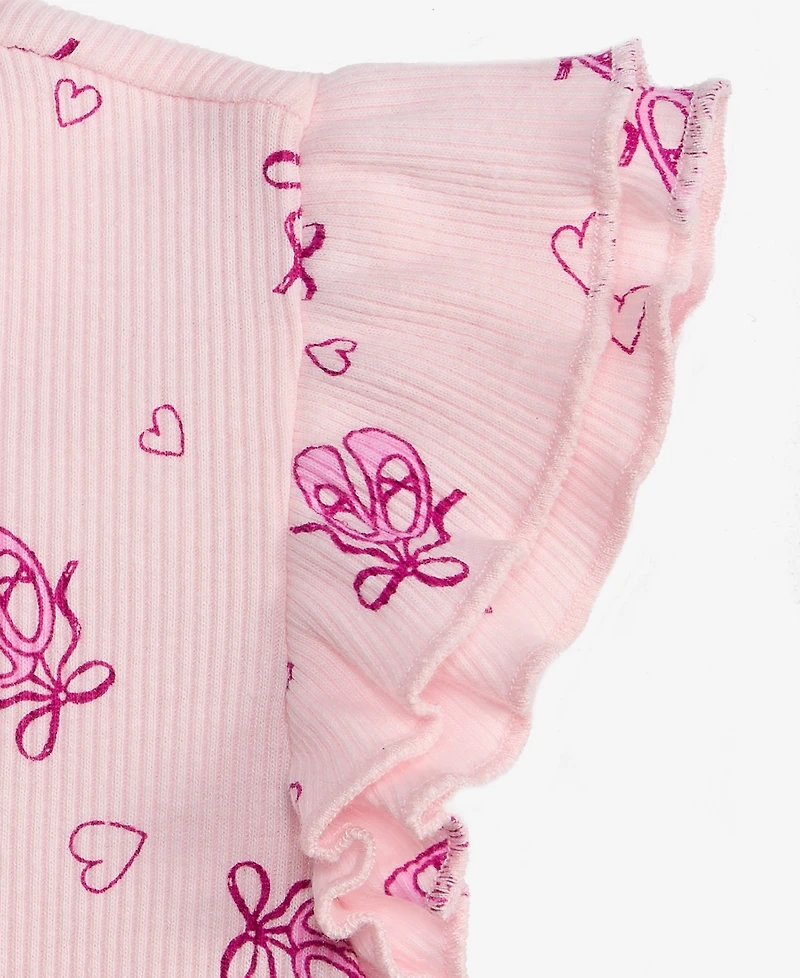 Epic Threads Toddler Girls' 12M-5T Ballet-Print Double-Flutter T-Shirt, Macy's Exclusive