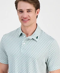 Lacoste Men's Ribbed Collar Printed Polo Shirt