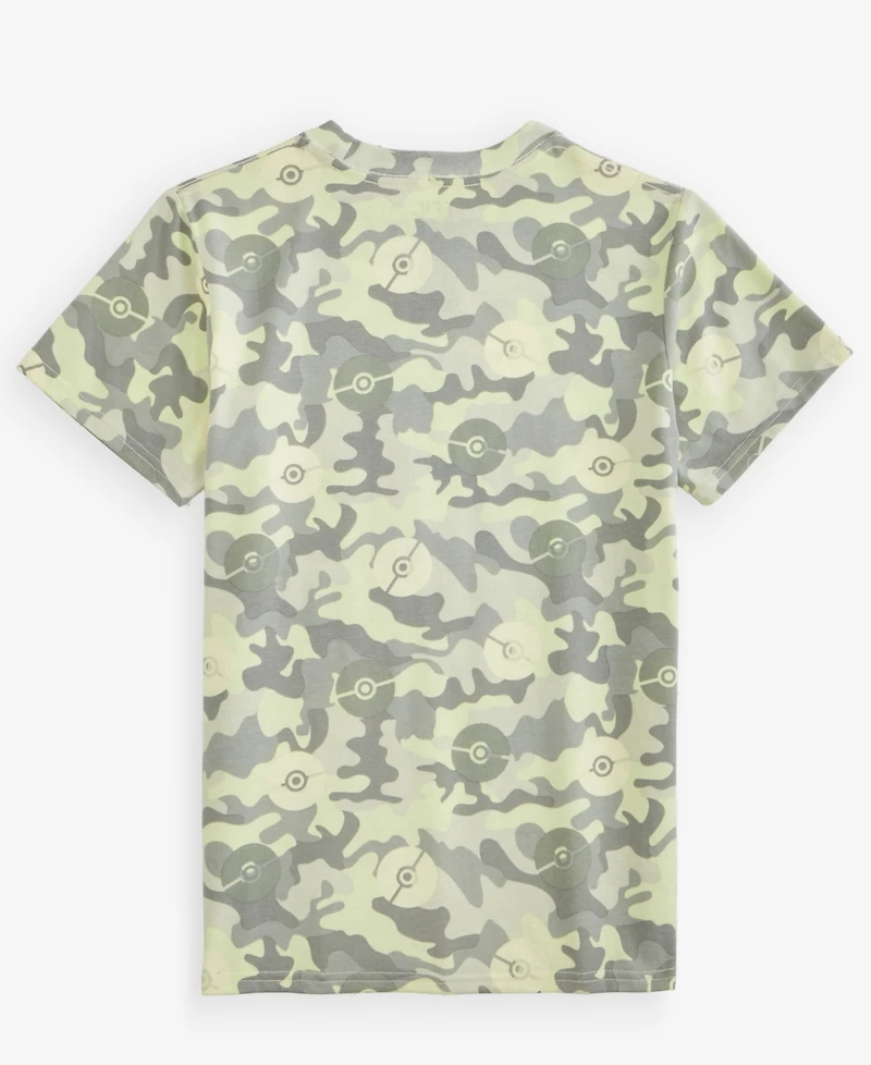 Epic Threads Big Boys Pikachu Bolt Camo T-Shirt, Macy's Exclusive