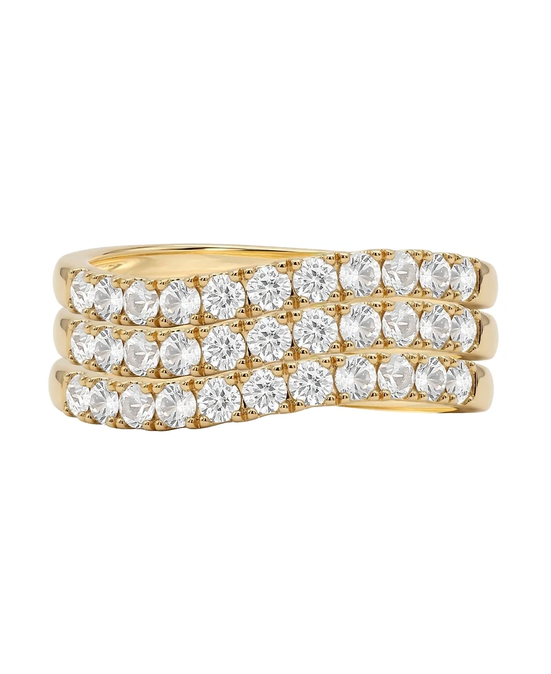 Macy's 3-Piece Lab Grown Diamond Ring Set (1 ct. t.w.) in 14k Yellow Gold