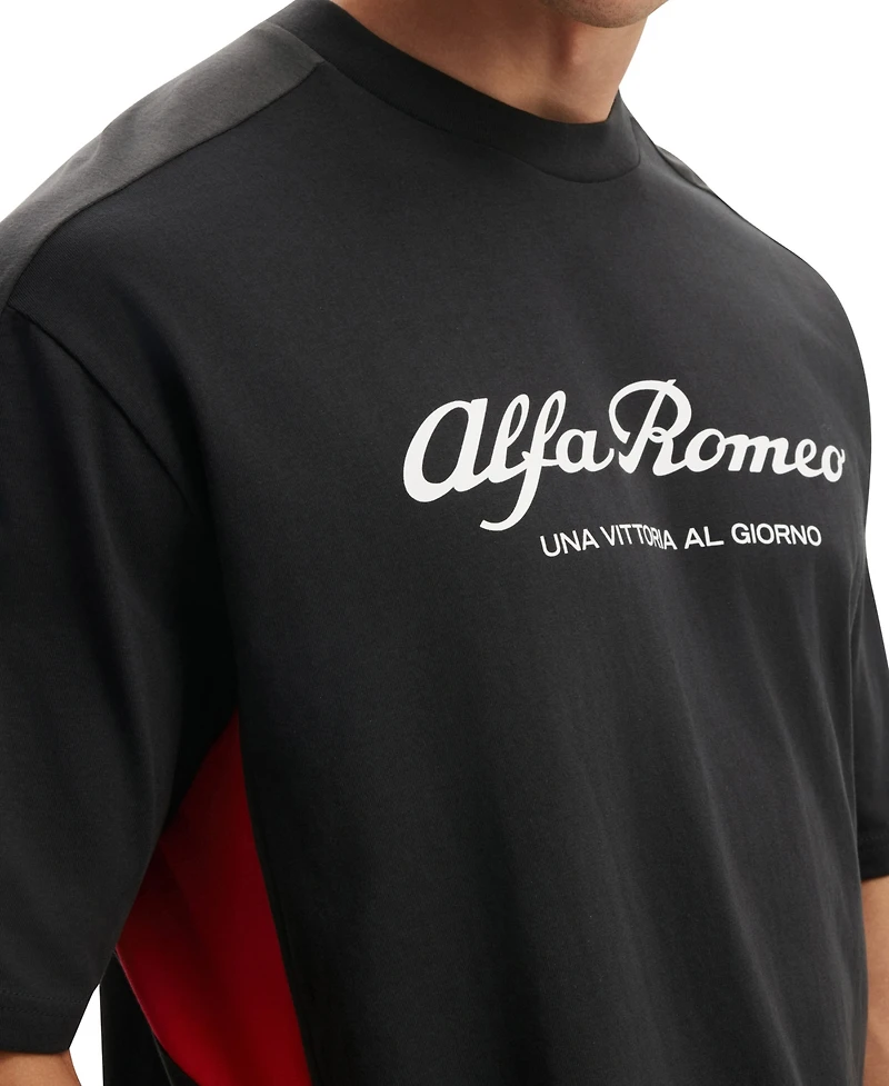 Cotton On Men's Cropped Modern-Fit Alfa Romeo T-Shirt