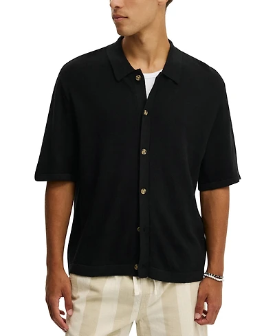Cotton On Men's Classic Box-Fit Knit Short-Sleeve Shirt