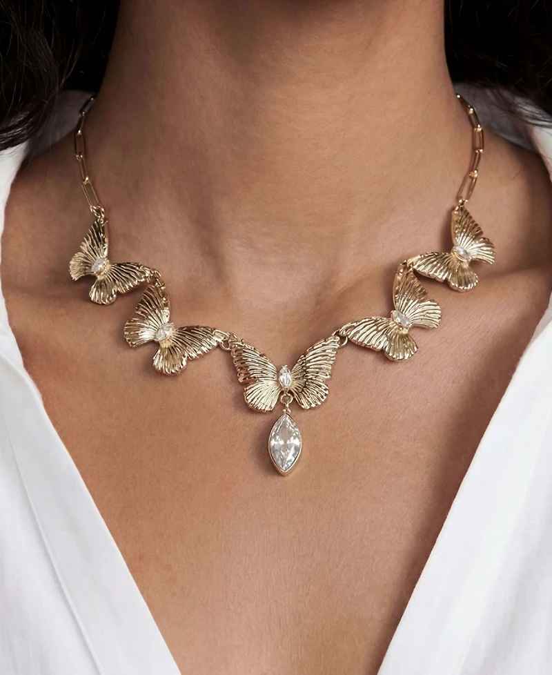 Ettika Gold-Plated Butterfly Choker Necklace